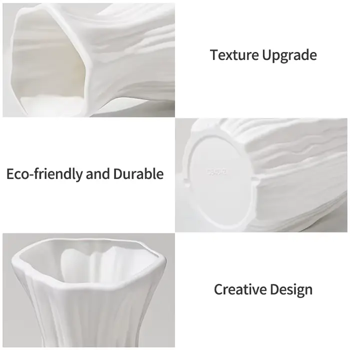Vases en plastique style crème pour plantes et fleurs