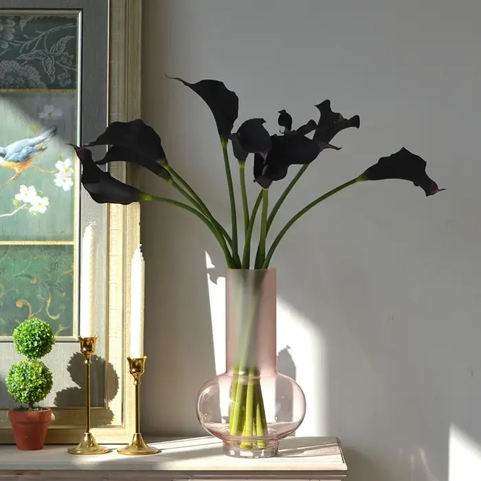 Grand Calla Lily EVA fleurs artificielles doux au toucher fausses