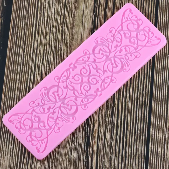 Moules en Silicone pour bordure de gâteau en dentelle de fleur, outils de décoration de gâteau Fondant à faire soi-même, moules à bonbons en argile polymère pour chocolat