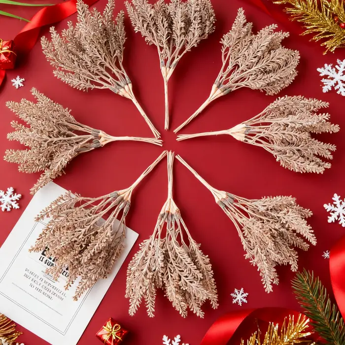Plantes artificielles Or Faux Blé Oreille Arbre De Noël Décoration Maison Chambre De Mariage Arc Accessoire Décor Bricolage Bonbons Boîte Scrapbook