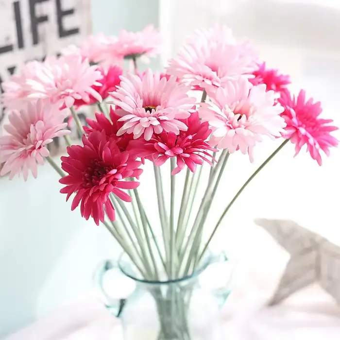 Branche de fleur de Gerbera artificielle 55cm