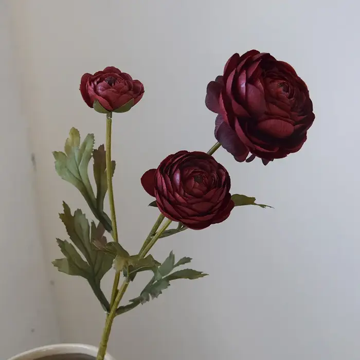 8 pièces de fleurs artificielles classiques européennes en soie