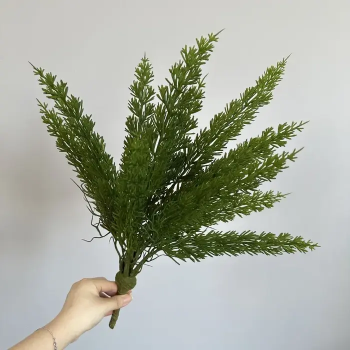 Lot de 3 plantes artificielles en plastique : Bouquet de plante verte simulation de plante verte art