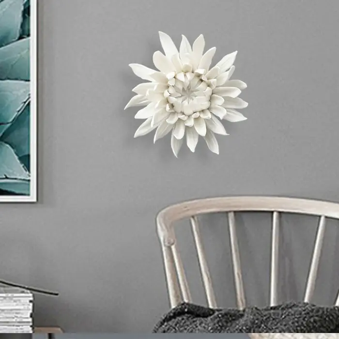 Mur de fleurs artificielles en céramique