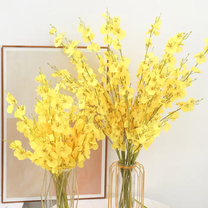Fleur de cerisier de neige jaune artificielle