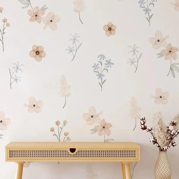 Autocollants muraux fleurs aquarelle