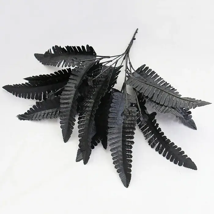 Herbe persane noire, plantes à fleurs artificielles, fougères, feuille de bordeaux, Arrangement Flor