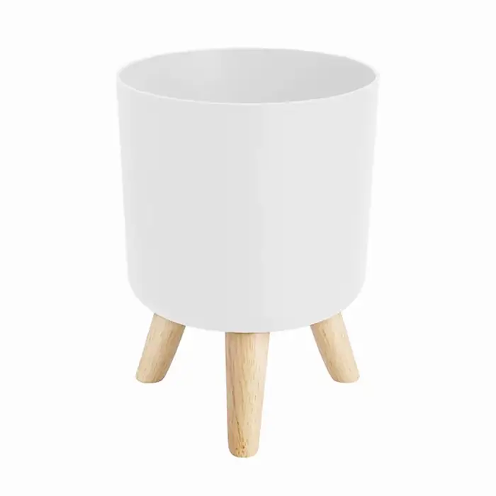 Pots de plantes modernes avec support de pieds en bois, chambre à coucher, salon, sol, pot de fleur 