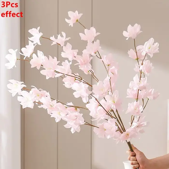 Bouquet de fleurs artificielles Sakura, 1/3 pièces, pour fête de jardin, mariage, décor de salle de 