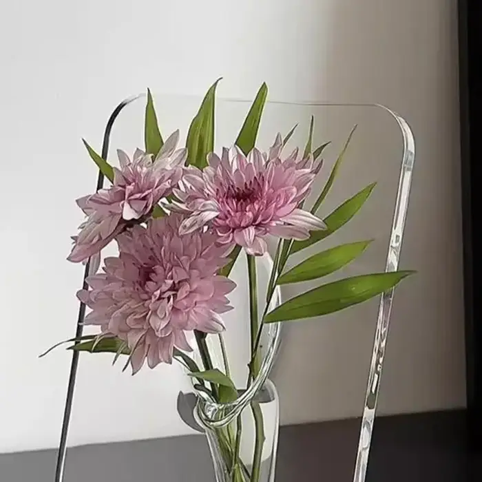 Vase à fleurs en acrylique transparent