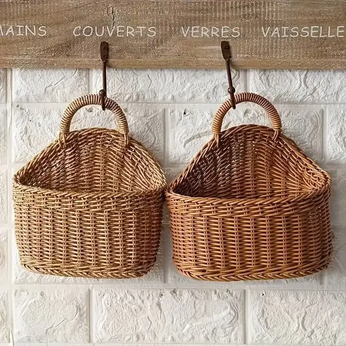 Panier de rangement tissé de Style ferme rustique