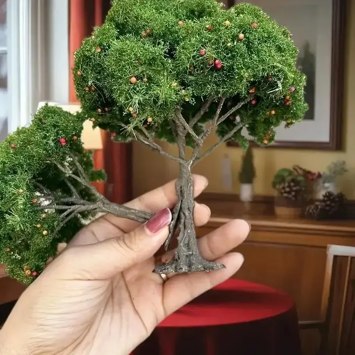 Arbres-fruits miniatures détaillés DIY pour aménagement de modèles