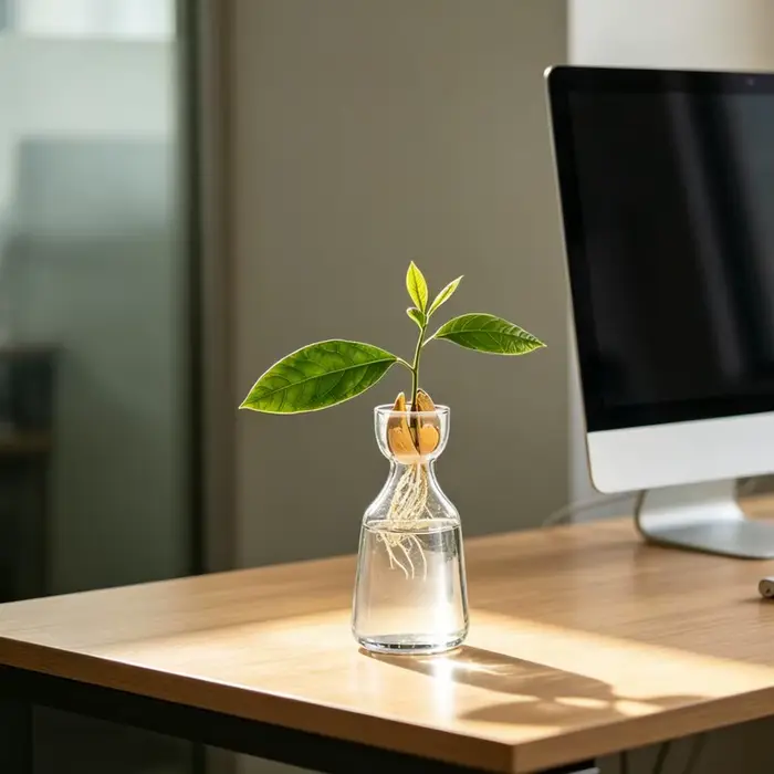 Vase de démarrage pour avocatiers - Cultivez votre propre arbre à avocat - Pot de plantation unique en verre pour les