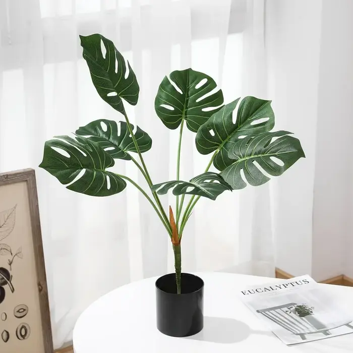Plantes artificielles d'arbre Monstera vert en plastique