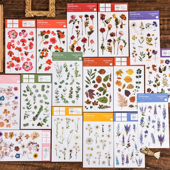 Autocollants de transfert à frotter motif bouquet de fleurs