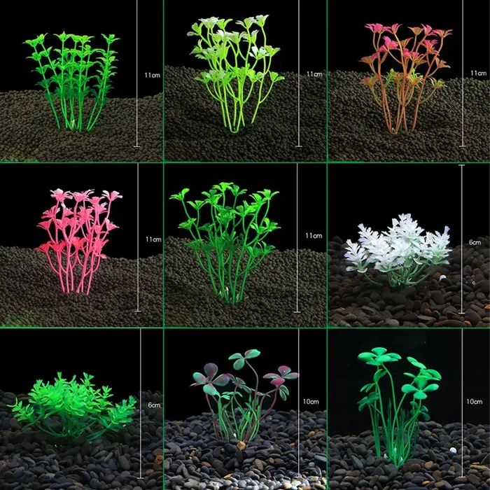 Plantes sous-marines artificielles en plastique