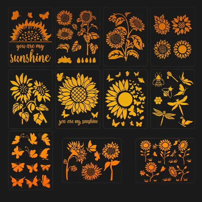Pochoir tournesol pour Halloween