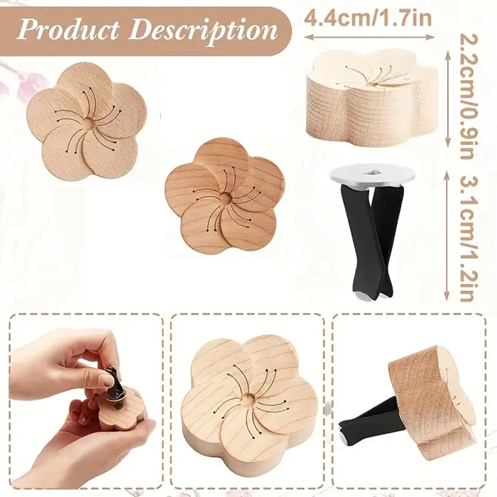 Diffuseur de fleurs en bois sans parfum