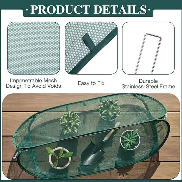 Housses de protection pour plantes d'extérieur, filet de protection pour jardin, filet pop-up lavable pour serre intérieure, cour, véranda, aménagement paysager, lit de culture surélevé