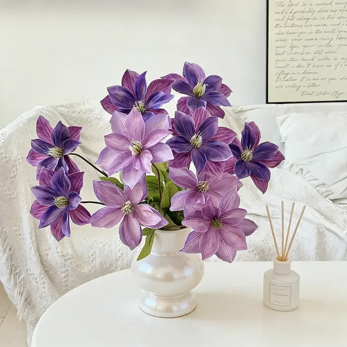 Fleurs artificielles de clématites de 70 cm pour mariage