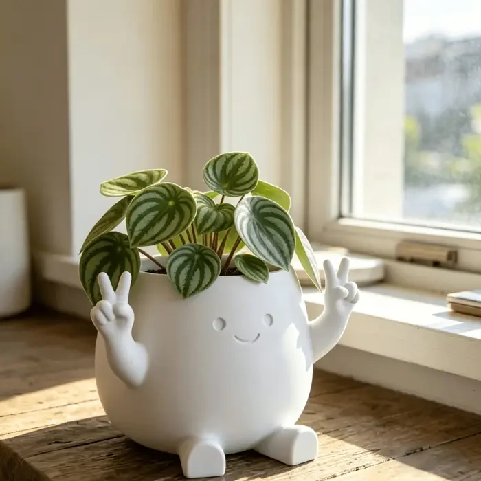 Pot de fleurs en forme de geste de main de personnage de dessin animé, 3/1 pièce, uniquement le pot de fleurs, avec un design de personnage mignon, c'est un abri idéal pour les plantes comme le pennyw