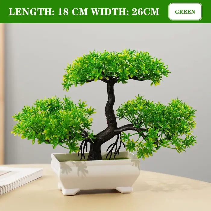 Plantes Artificielles Bonsaï en Pot, Simulation de Petit Arbre, Fausses Fleurs, Ornements de Table p