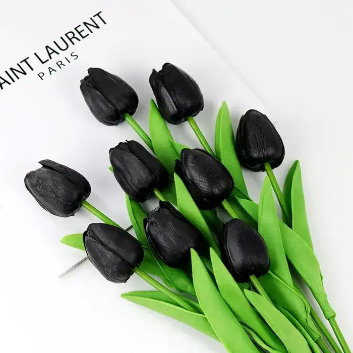 1 pièce tulipe fleurs artificielles vraies fleurs au toucher tulipe Bouquet décor Mariage pour la ma