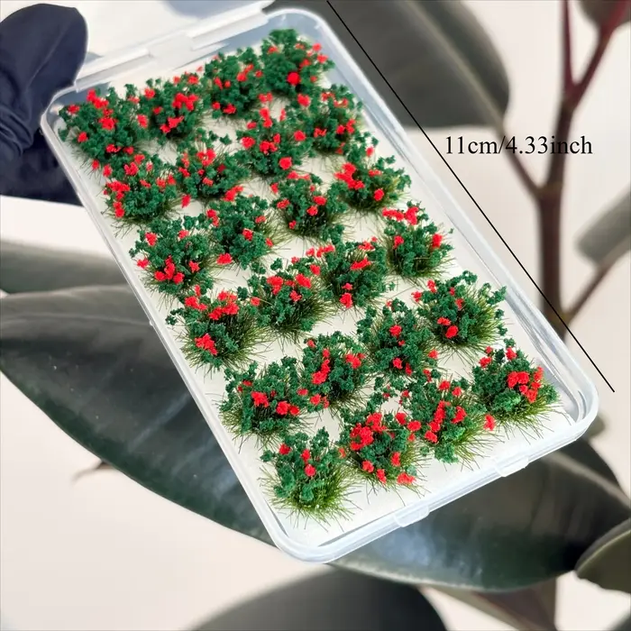 Clapets d'herbe réalistes miniatures 24 pièces
