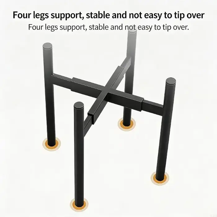 Support plante en métal réglable extensible