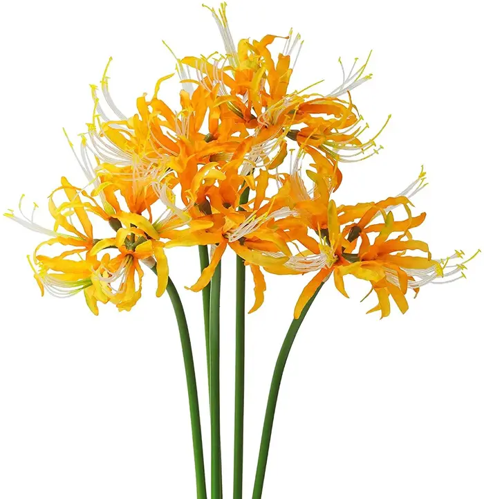5 pièces fleurs artificielles araignée lys ampoules Lycoris
