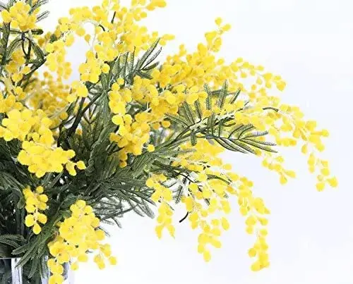 Fleurs artificielles en soie Mimosa