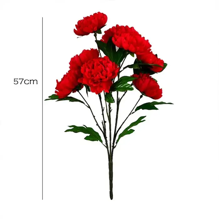 Simulation de fleurs de pivoine artificielles en soie, 8 têtes, beau Bouquet, décoration de scène de