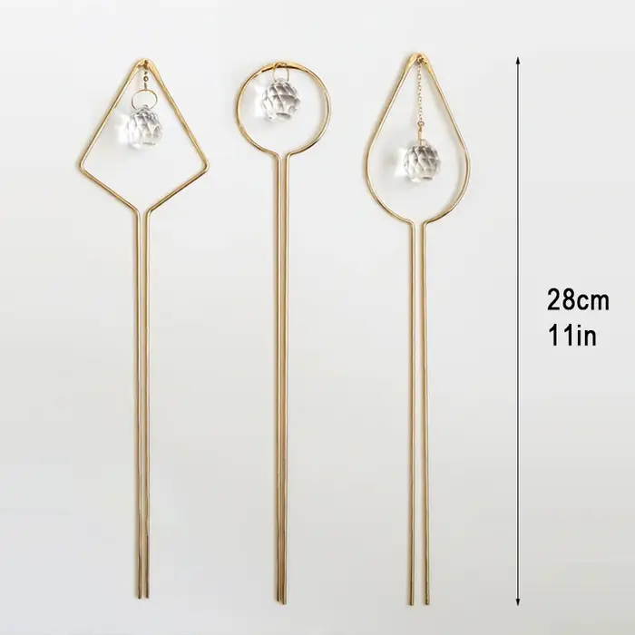 Piquets de plantation en cristal, décoration de jardin, lot de 3