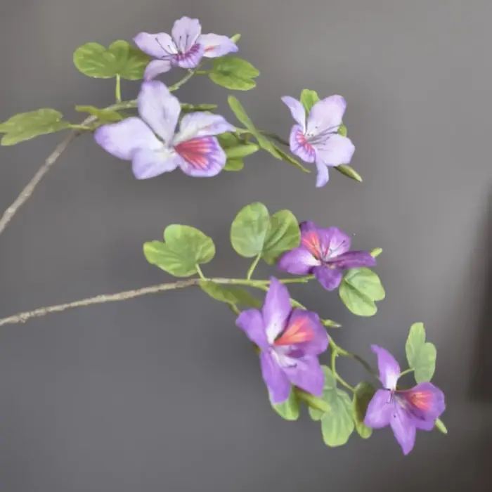 2 pièces impression 3D fleurs de Bauhinia artificielles plantes vertes décor d'hôtel plante de Simulation blanc