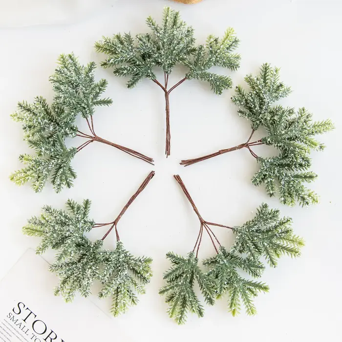 Plante Artificielle avec Feuilles Vertes pour la Décoration de la Maison