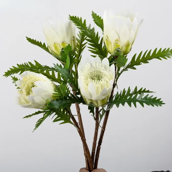 6 pièces de fausses fleurs en plastique