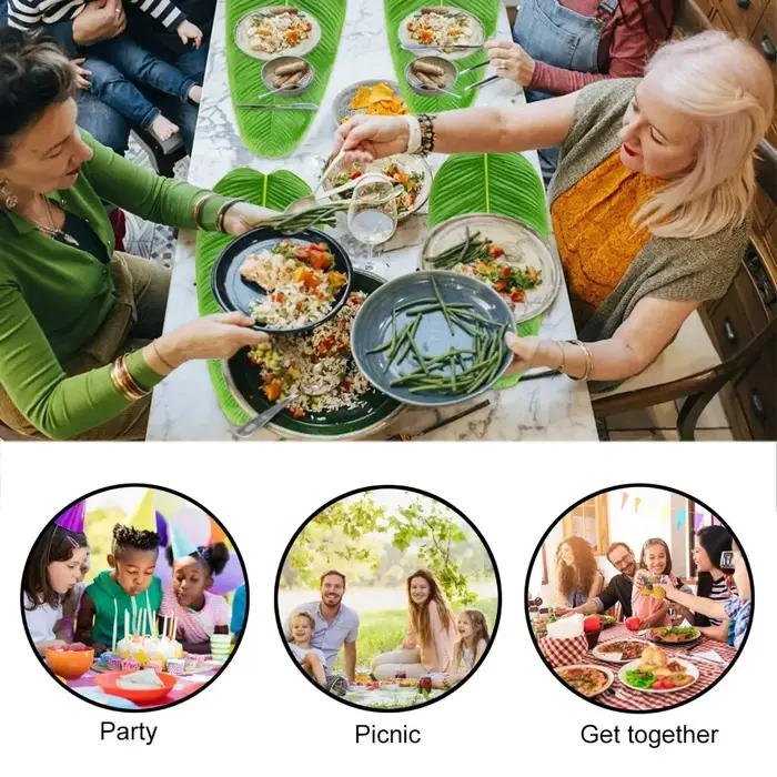 Feuilles de bananier artificielles pour décoration de table
