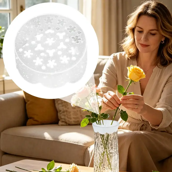 Support de fleurs en silicone en spirale pour arrangement floral