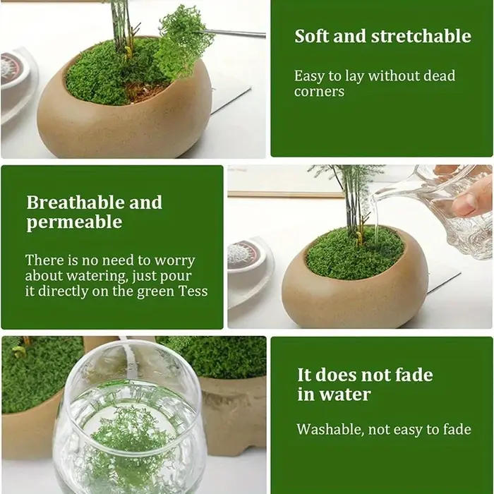 30/50/100g plante de mousse artificielle verte fausse