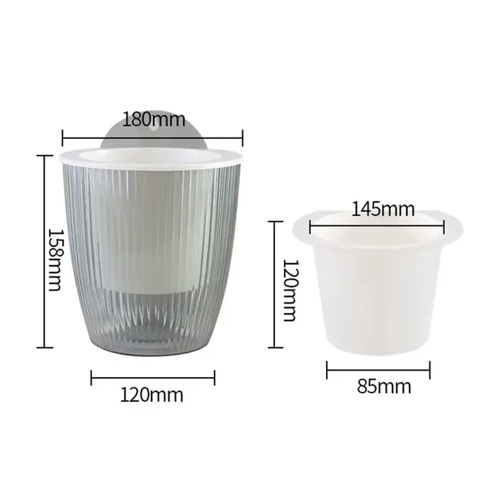 Pot de fleur à arrosage automatique avec trou de Drainage