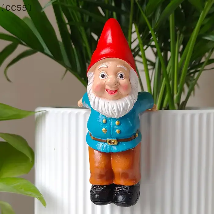 、1CC55 Vauas Figurines de Gnome d'escalade Pot de fleur Hugger Gnomes de jardin suspendus Décorations de plantes pour