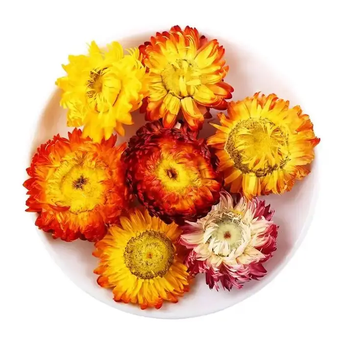 Fleur séchée naturelle d'immortelle de haute qualité