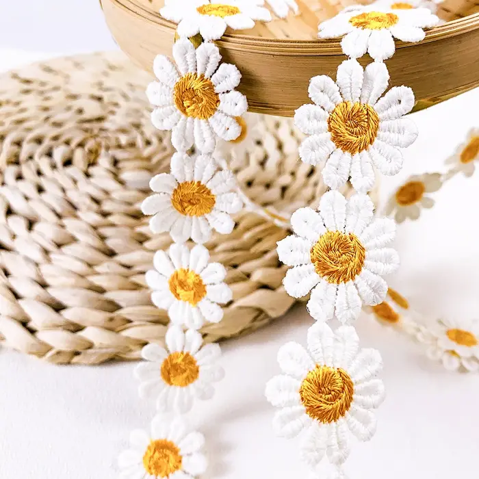 Dentelle soluble dans l'eau Romantic Destroy AndrSun Flower