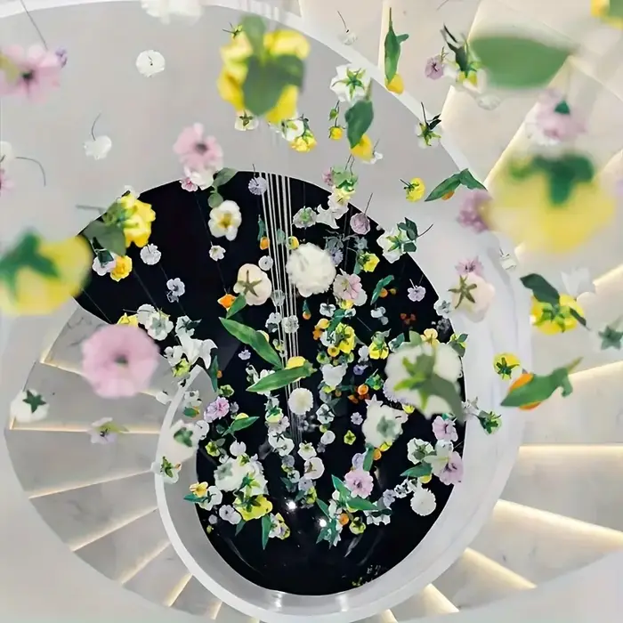 30 fleurs colorées aléatoires avec ligne de pêche pour le bricolage