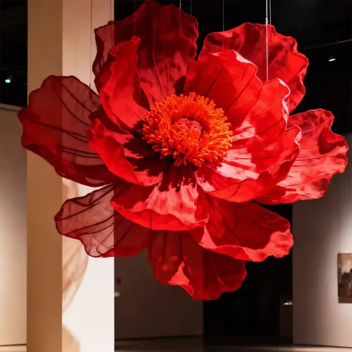 Grandes fleurs artificielles imperméables en soie, coquelicots pour décoration de mariage, accessoires de chemin d'accès, fleurs pour vitrine, décoration de fête, mariage