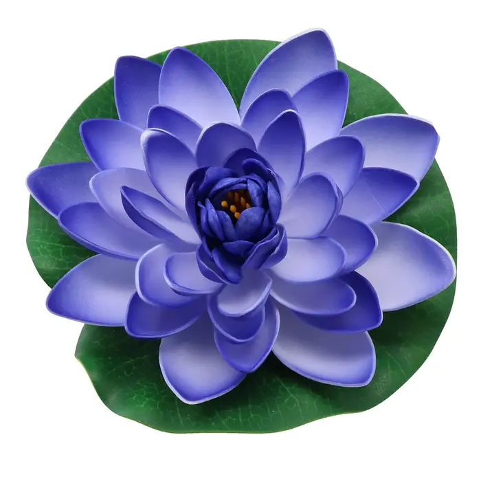 Fleur de lotus flottante artificielle de 18 cm pour aquarium