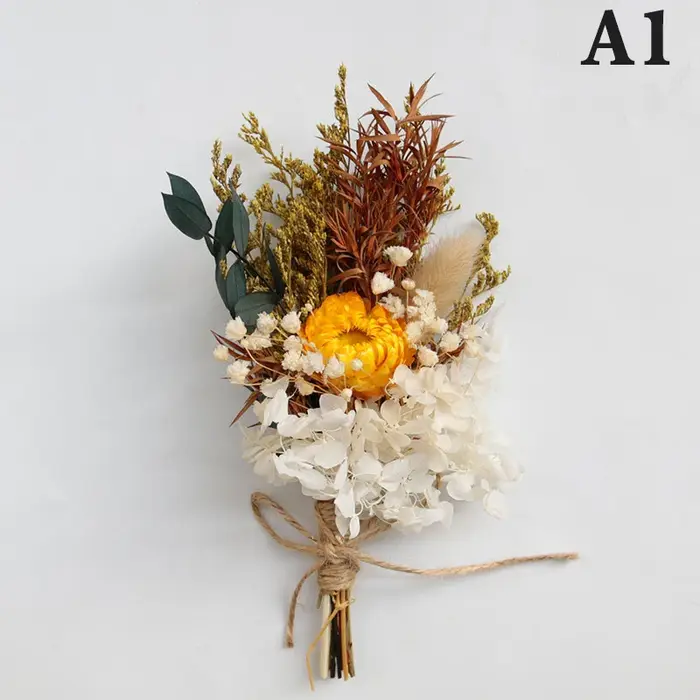 Mini bouquet de fleurs séchées naturelles, frais, aide, petit, décoratif, photographie, toile de fon