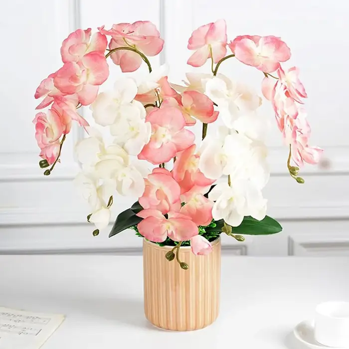 3D fleur artificielle branche soie papillon orchidée maison Vase Table Decor mariage jardin extérieur mariée Bouquets bricolage guirlande cadeau