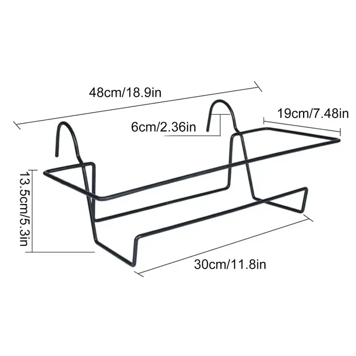 Support de jardinière encastré pour rebord de fenêtre