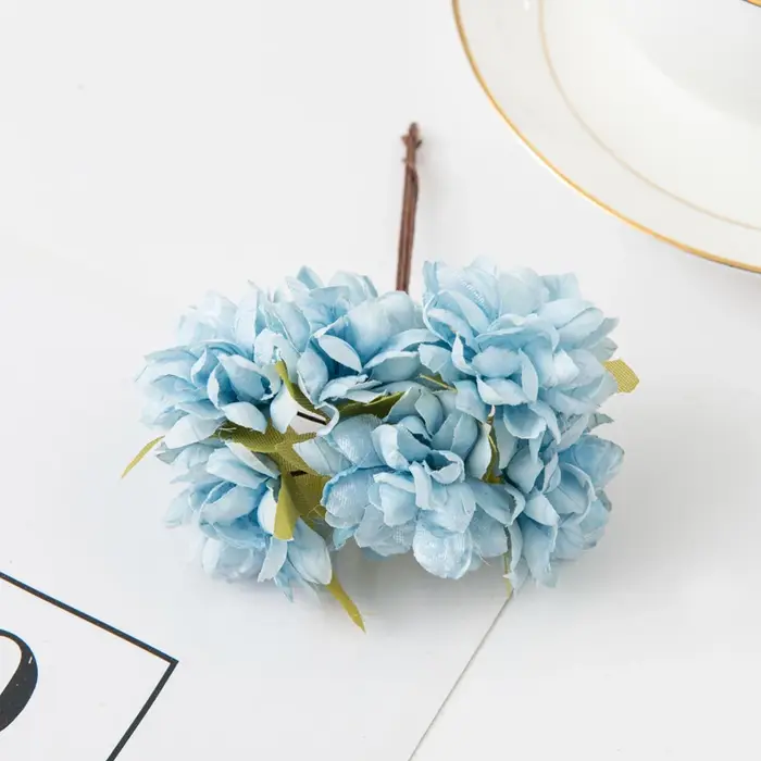 Fleurs artificielles En Soie Oeillet Mini Bouquet Jardin En Plein Air De Mariage Guirlande Maison Va